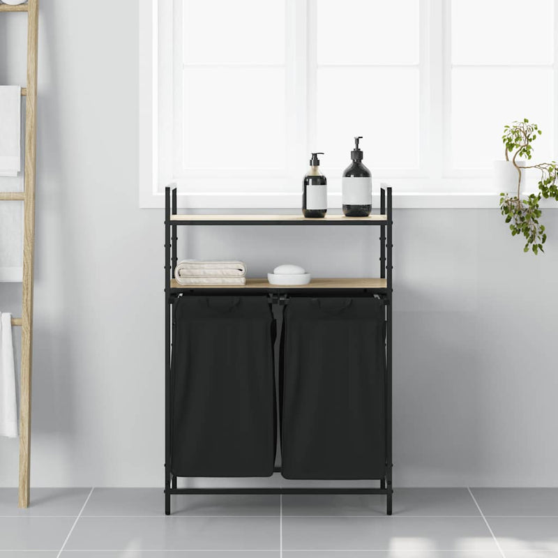 ギャラリービューアに画像をロードする, Vidaxl wasmand 2 vakken met planken sonoma eikenkleurig