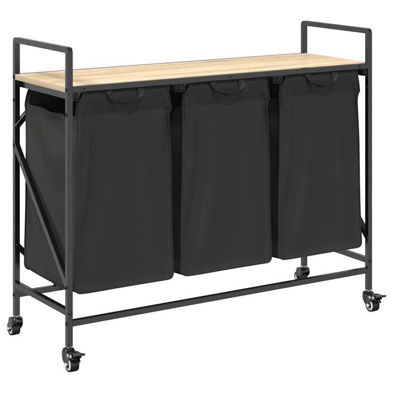 ギャラリービューアに画像をロードする, Vidaxl wasmand 3 vakken met planken sonoma eikenkleurig