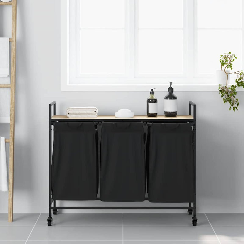 ギャラリービューアに画像をロードする, Vidaxl wasmand 3 vakken met planken sonoma eikenkleurig