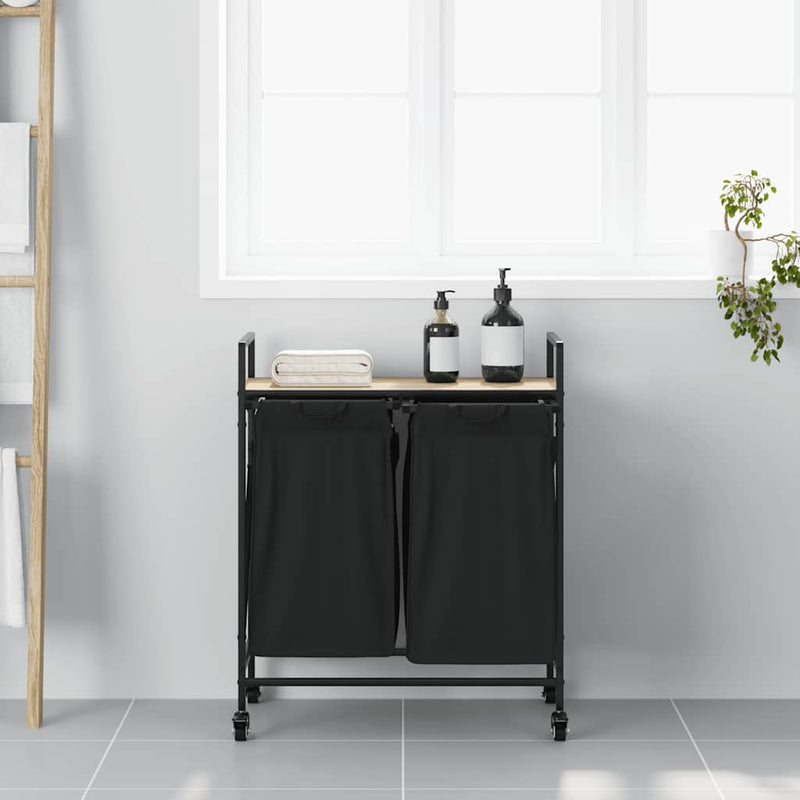 ギャラリービューアに画像をロードする, Vidaxl wasmand 2 vakken met planken sonoma eikenkleurig