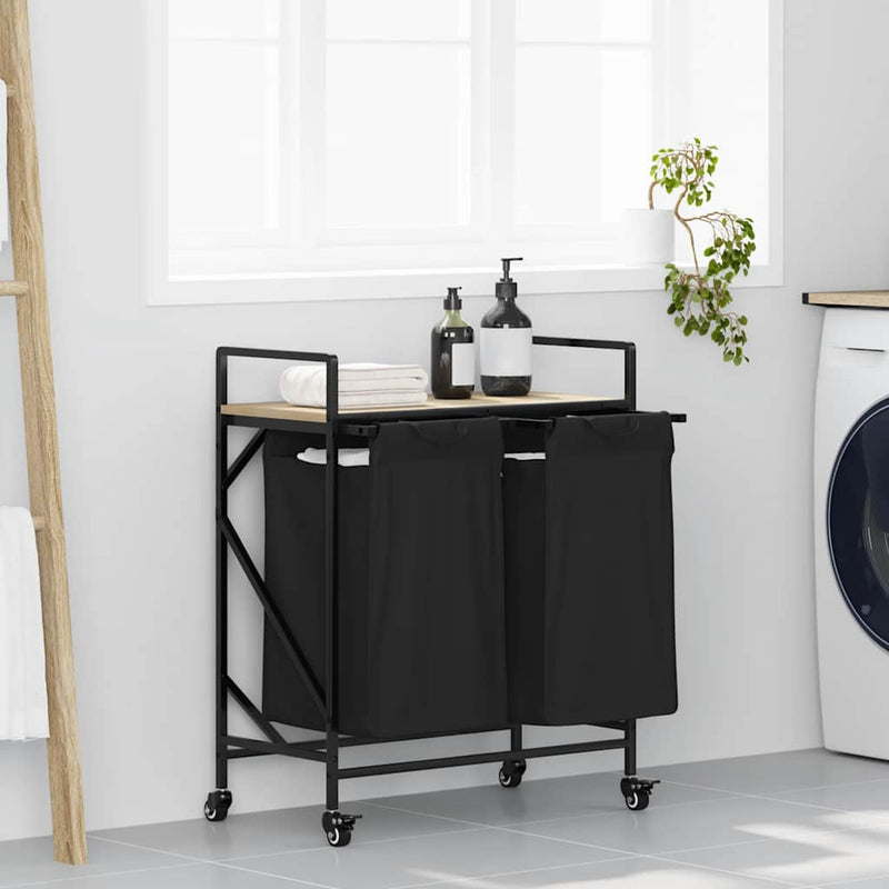ギャラリービューアに画像をロードする, Vidaxl wasmand 2 vakken met planken sonoma eikenkleurig