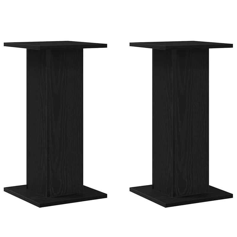 Afbeelding laden in galerijviewer, Vidaxl luidspreker standaards 2 pcs zwart eiken 30 x 30 x 60 cm