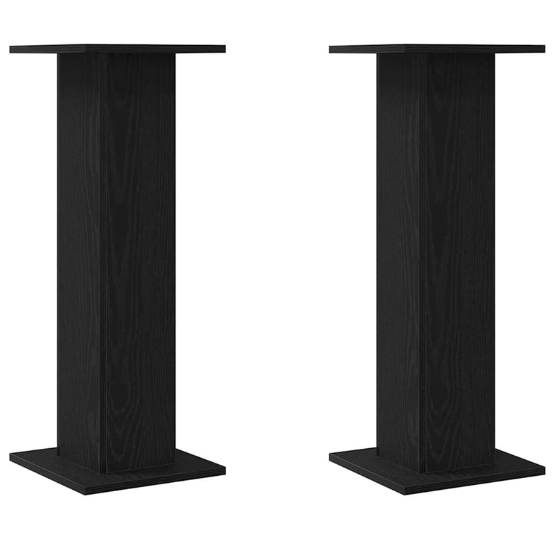 Afbeelding laden in galerijviewer, Vidaxl luidspreker standaards 2 pcs zwart eiken 30 x 30 x 80 cm