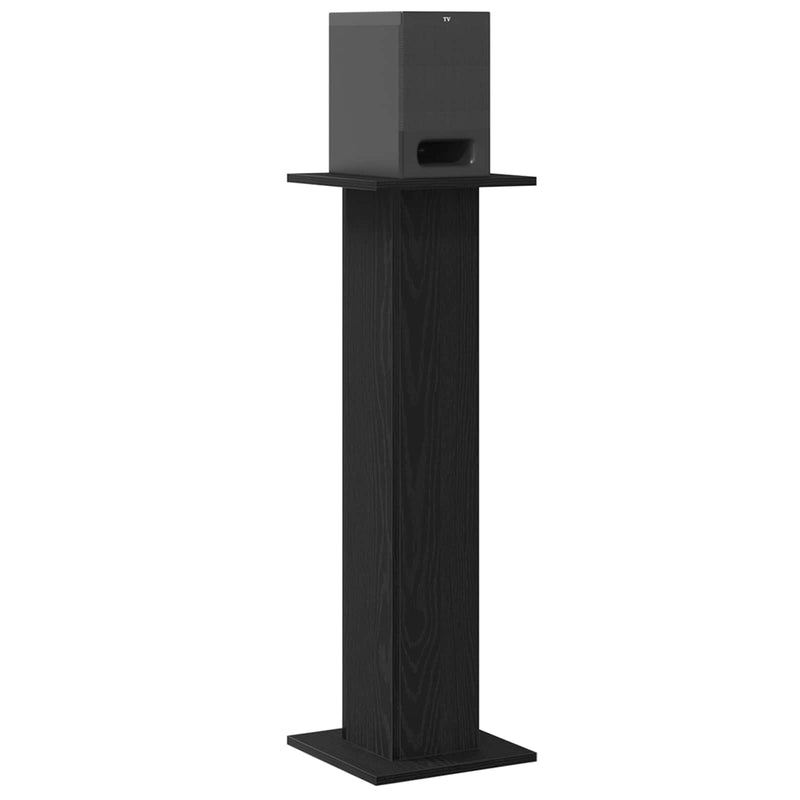 Afbeelding laden in galerijviewer, Vidaxl luidspreker standaards 2 pcs zwart eiken 30 x 30 x 95 cm