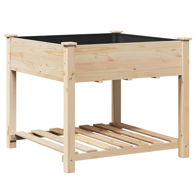 Afbeelding laden in galerijviewer, Vidaxl tuin bloempot beige 90 x 90 x 76,5 cm massief vurenhout