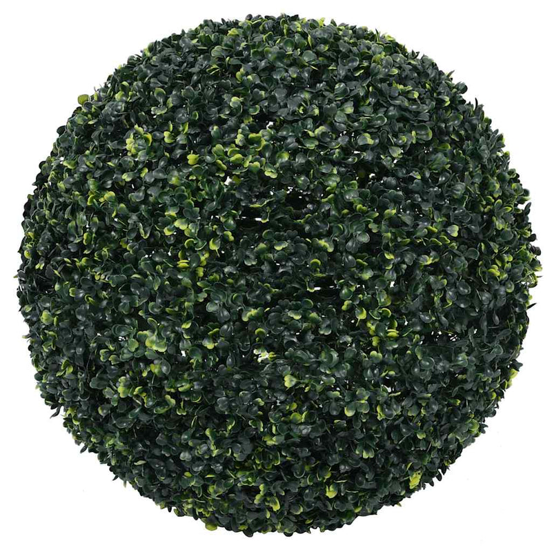 Chargez l'image dans la visionneuse de la galerie, Vidaxl kunstbuxusballen met led-verlichting 2 st 52 cm groen