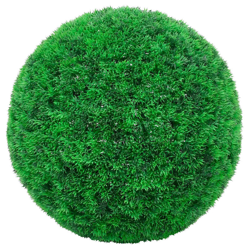 Chargez l'image dans la visionneuse de la galerie, Vidaxl kunstbuxusballen met led-verlichting 2 st 52 cm groen