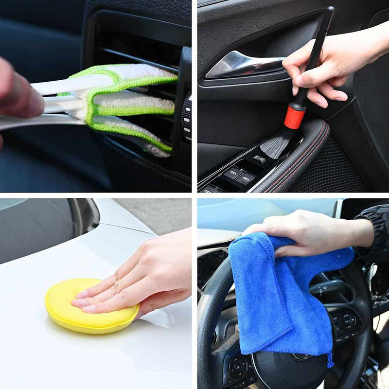 Chargez l'image dans la visionneuse de la galerie, Vidaxl auto borstelset multikleur poly rattan