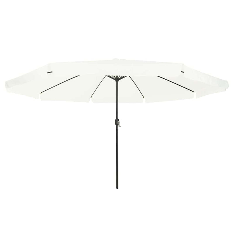 Afbeelding laden in galerijviewer, Vidaxl tuinparasol zand 395 x 395 x 245 cm polyester en staal
