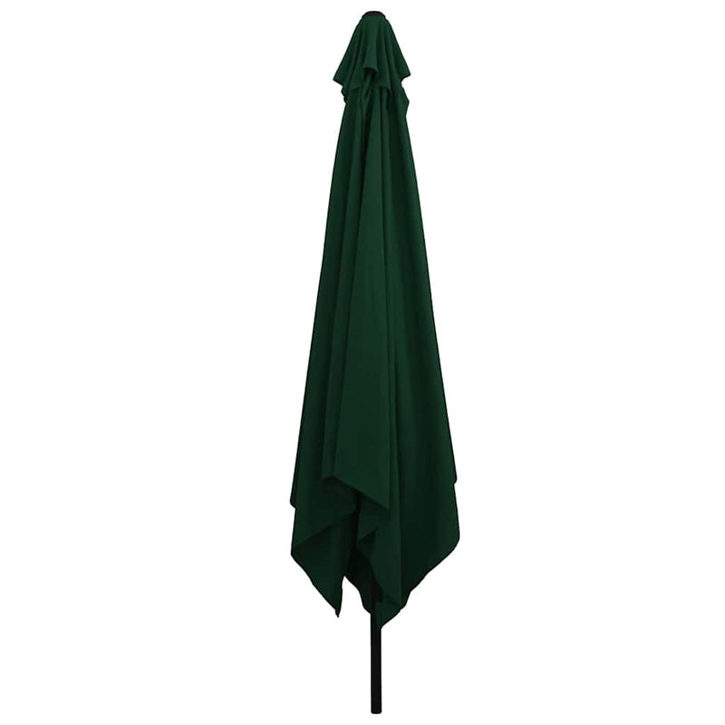 Afbeelding laden in galerijviewer, Vidaxl tuinparasol groen 295 x 295 x 245 cm polyester en staal