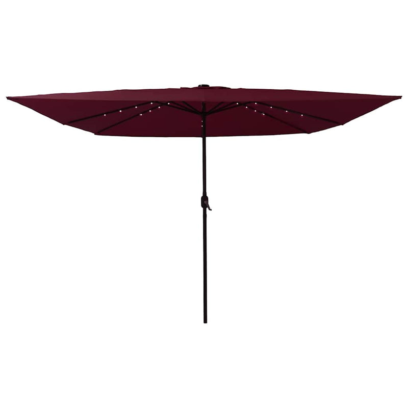 Chargez l'image dans la visionneuse de la galerie, Vidaxl tuinparasol bordeaux rood 295 x 295 x 245 cm polyester en staal