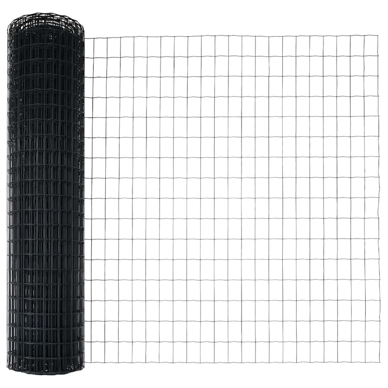 Chargez l'image dans la visionneuse de la galerie, Vidaxl euro hek grijs 1 x 25 m pvc-gecoat ijzer