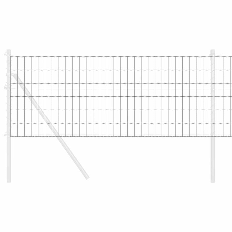Afbeelding laden in galerijviewer, Vidaxl euro hek grijs 0,4 x 25 m pvc-gecoat ijzer