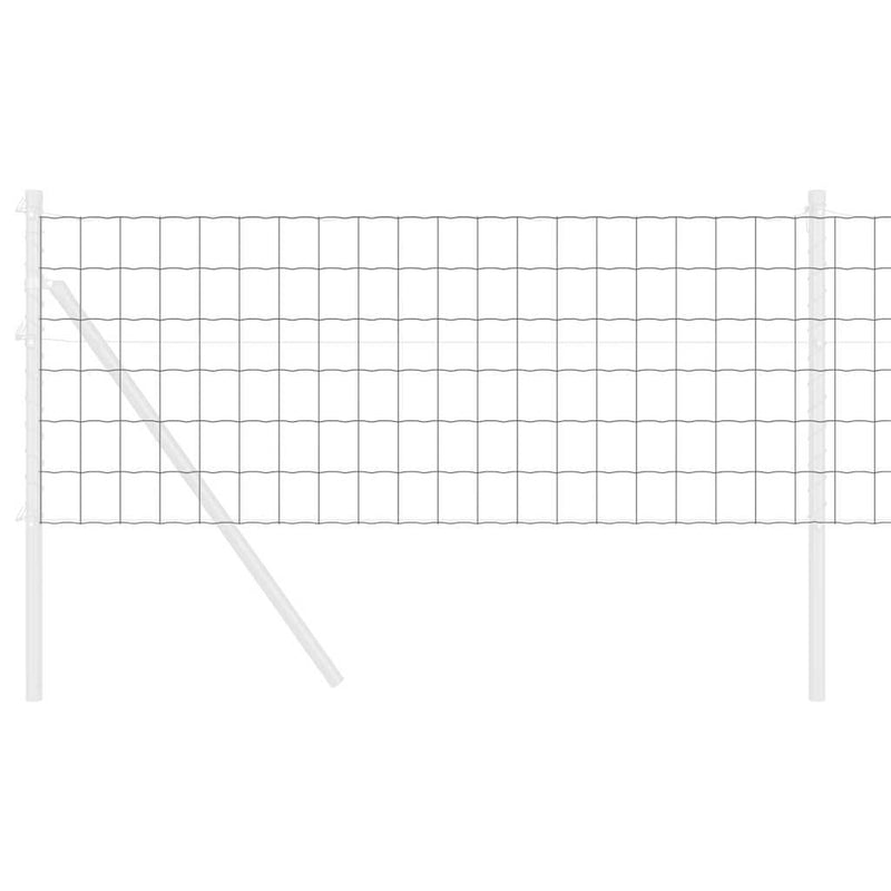 Afbeelding laden in galerijviewer, Vidaxl euro hek grijs 0,8 x 25 m pvc-gecoat ijzer