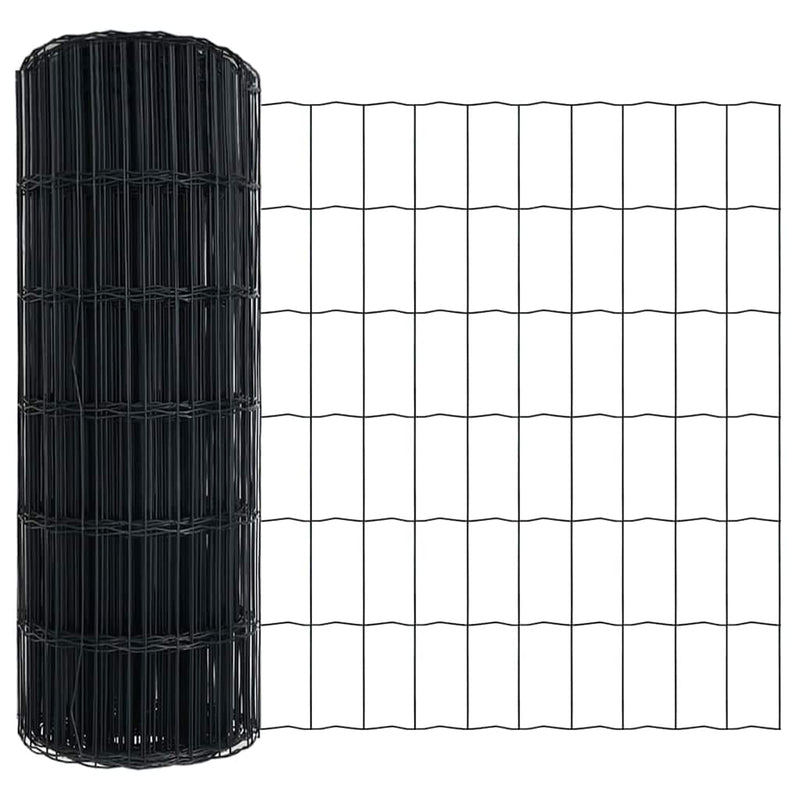 Afbeelding laden in galerijviewer, Vidaxl euro hek grijs 0,4 x 50 m pvc-gecoat ijzer