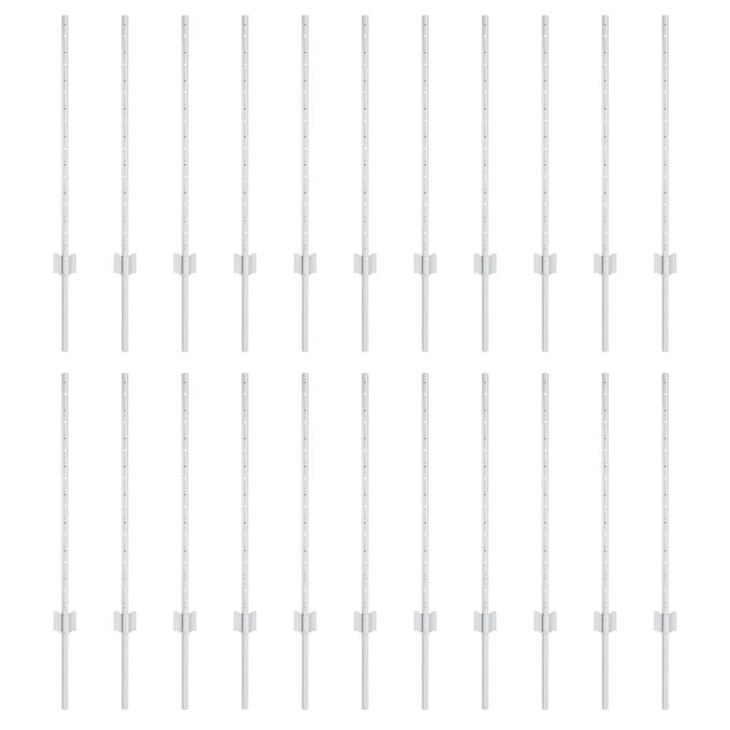 Chargez l'image dans la visionneuse de la galerie, Vidaxl afrasteringspaal 22 pcs zilver 120 cm staal