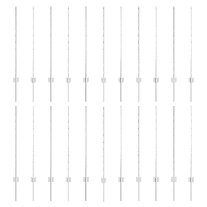 Chargez l'image dans la visionneuse de la galerie, Vidaxl afrasteringspaal 22 pcs zilver 140 cm staal