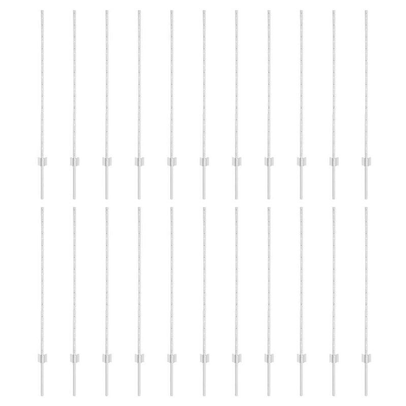 Chargez l'image dans la visionneuse de la galerie, Vidaxl afrasteringspaal 22 pcs zilver 160 cm staal