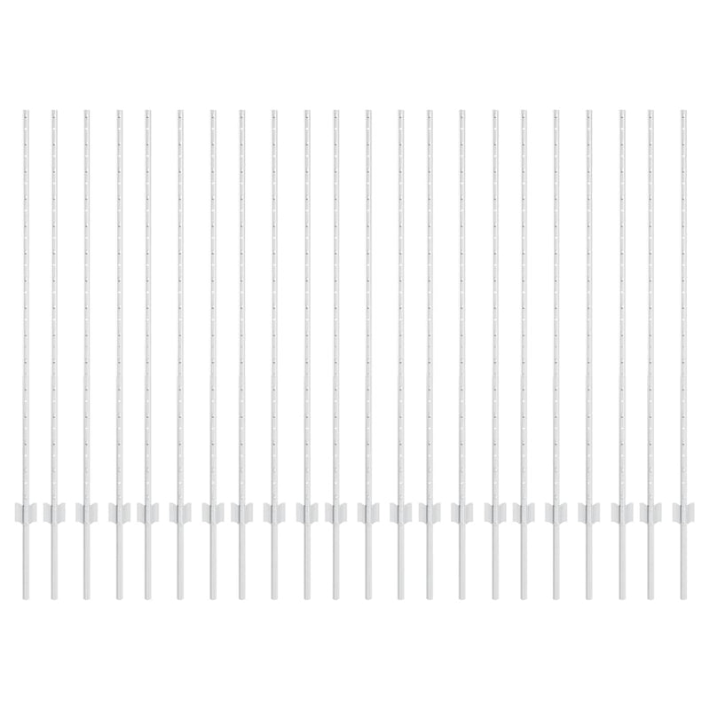Chargez l'image dans la visionneuse de la galerie, Vidaxl afrasteringspaal 22 pcs zilver 180 cm staal