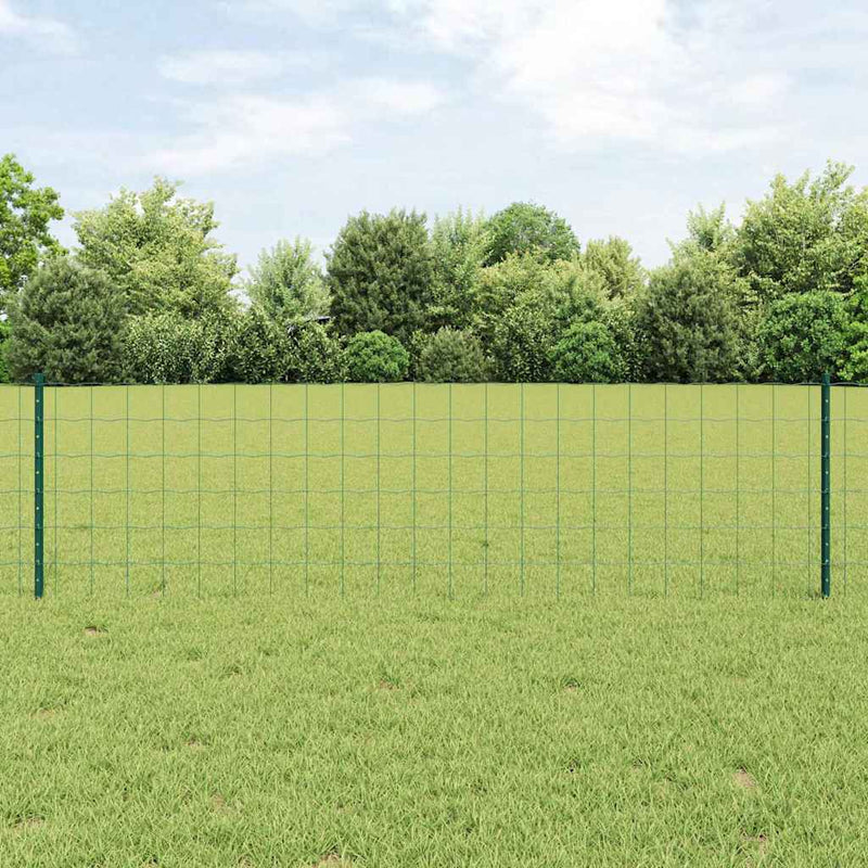 Chargez l'image dans la visionneuse de la galerie, Vidaxl hek met paal groen 0,6 x 10 m staal en pvc