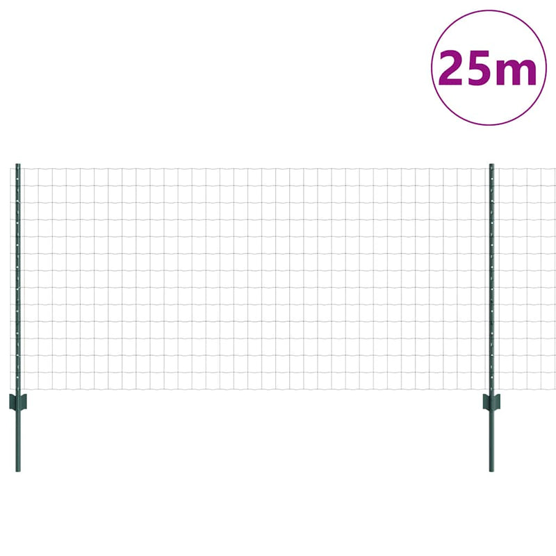 Chargez l'image dans la visionneuse de la galerie, Vidaxl hek met paal groen 1 x 25 m staal