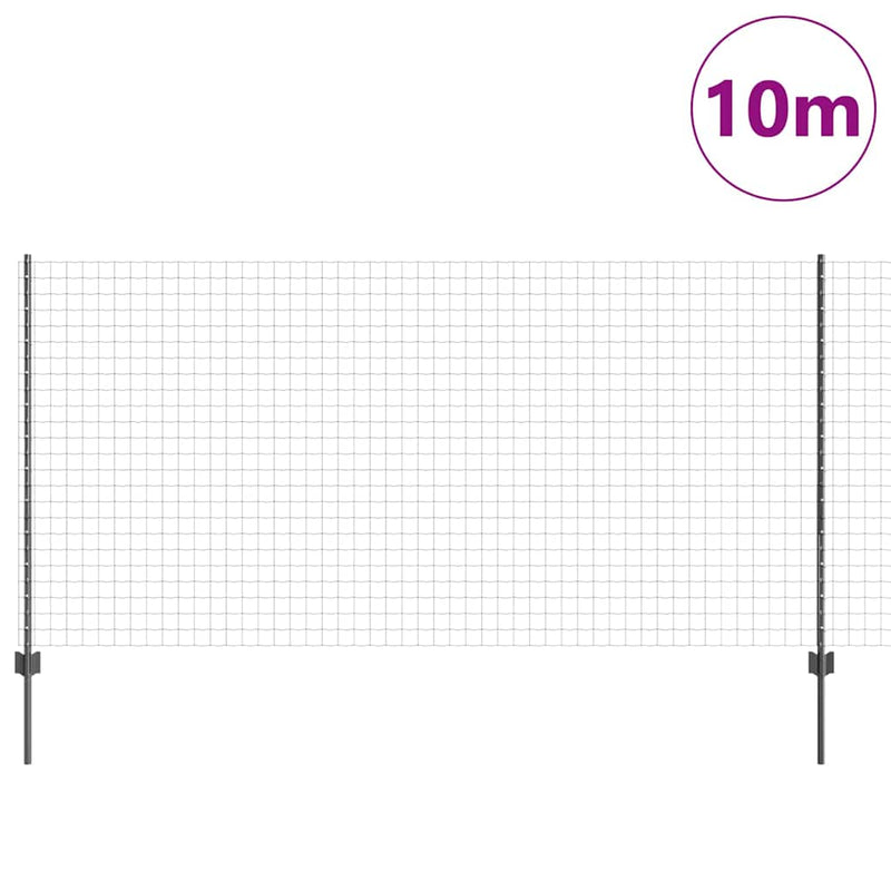 Chargez l'image dans la visionneuse de la galerie, Vidaxl hek met paal grijs 1,2 x 10 m staal en pvc