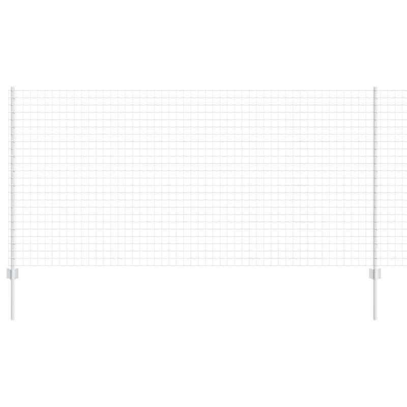 ギャラリービューアに画像をロードする, Vidaxl hek met paal zilver 1,2 x 10 m staal