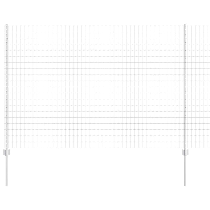 ギャラリービューアに画像をロードする, Vidaxl hek met paal zilver 1,6 x 10 m staal