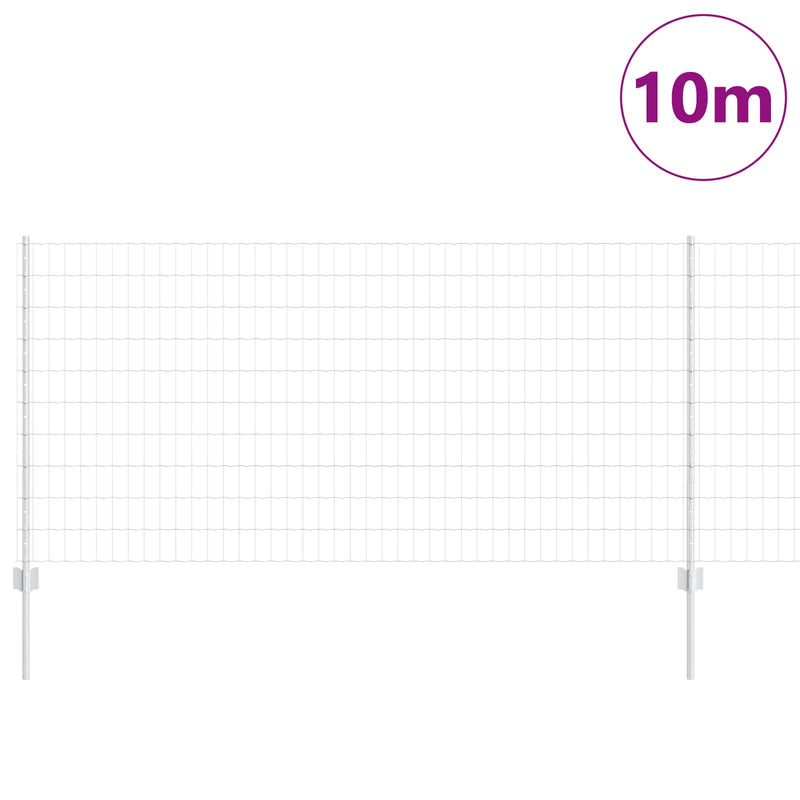 Afbeelding laden in galerijviewer, Vidaxl hek met paal zilver 1 x 10 m staal