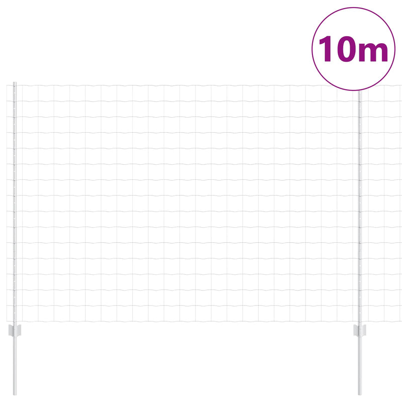 Afbeelding laden in galerijviewer, Vidaxl hek met paal zilver 1,6 x 10 m staal
