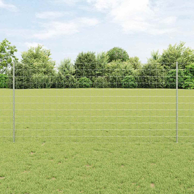 Chargez l'image dans la visionneuse de la galerie, Vidaxl hek met paal zilver 1,2 x 25 m staal