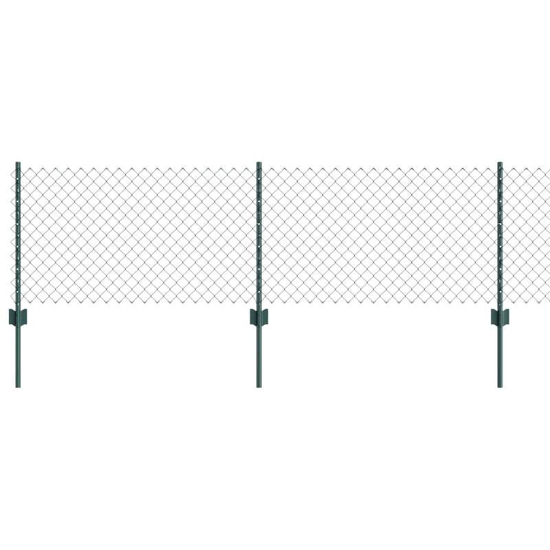 ギャラリービューアに画像をロードする, Vidaxl hek met paal groen 0,6 x 10 m staal en pvc