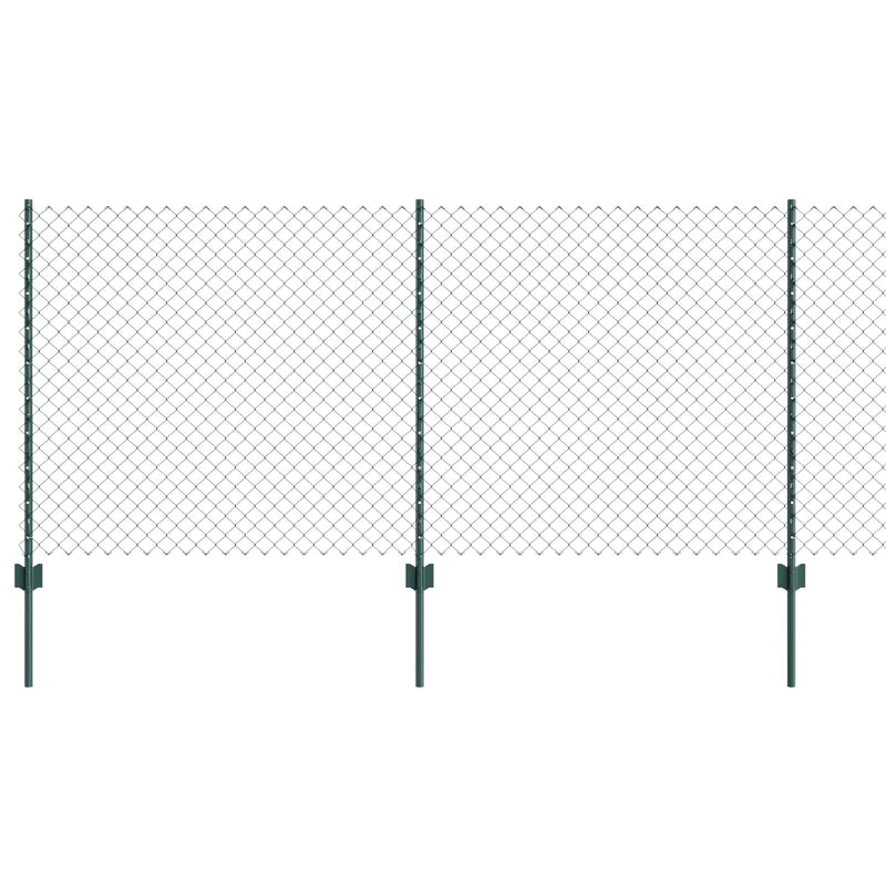 ギャラリービューアに画像をロードする, Vidaxl hek met paal groen 1 x 10 m staal en pvc