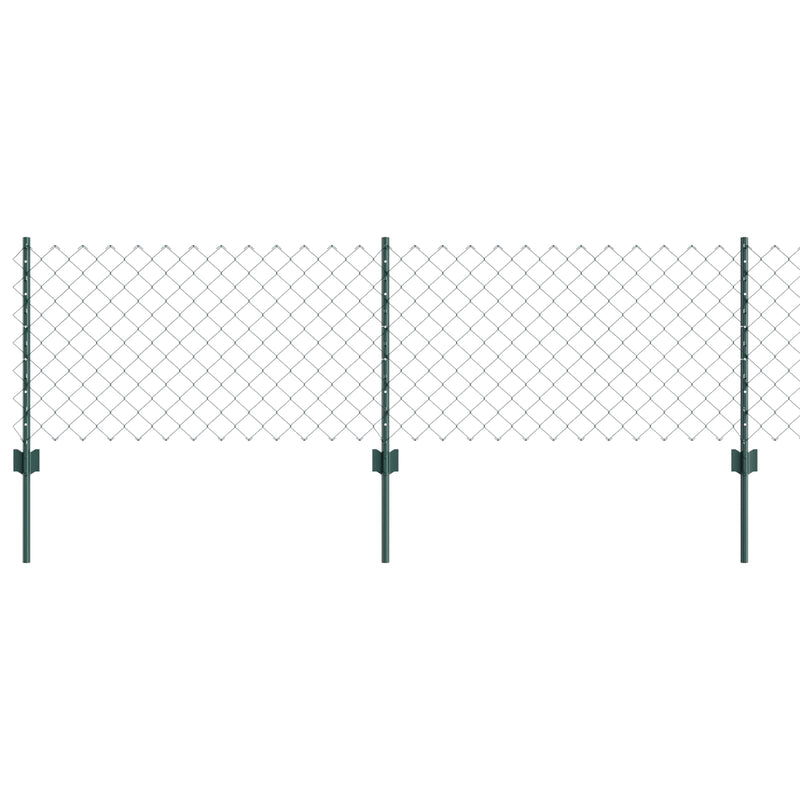 ギャラリービューアに画像をロードする, Vidaxl hek met paal groen 0,6 x 10 m staal en pvc
