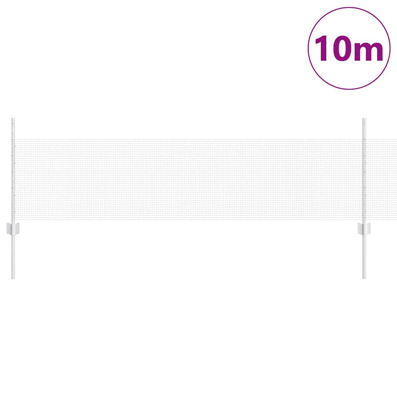 Afbeelding laden in galerijviewer, Vidaxl hek met paal zilver 0,5 x 10 m staal