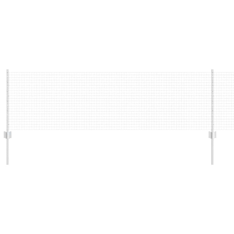 Afbeelding laden in galerijviewer, Vidaxl hek met paal zilver 0,6 x 10 m staal