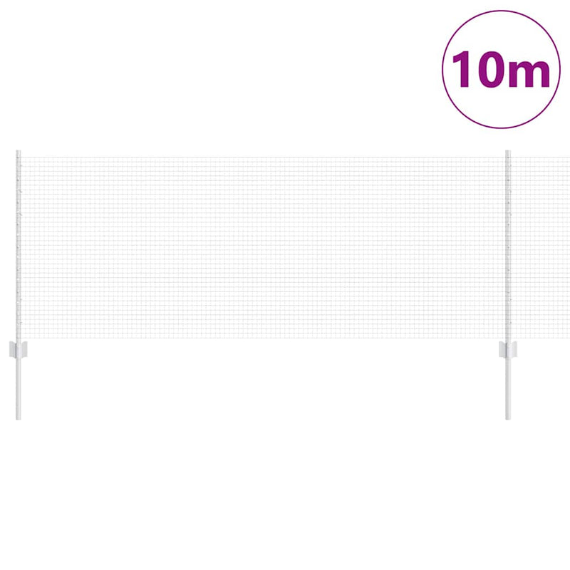 Afbeelding laden in galerijviewer, Vidaxl hek met paal zilver 0,8 x 10 m staal
