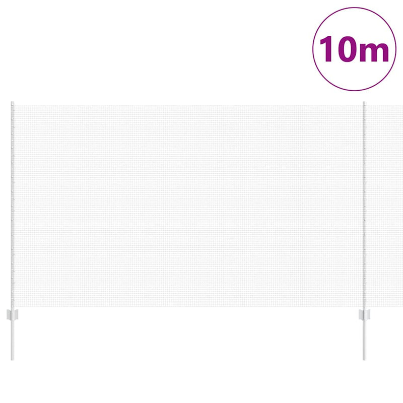 Afbeelding laden in galerijviewer, Vidaxl hek met paal zilver 1,4 x 10 m staal