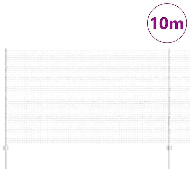 Afbeelding laden in galerijviewer, Vidaxl hek met paal zilver 1,4 x 10 m staal