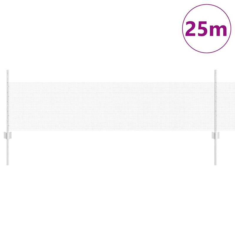 Afbeelding laden in galerijviewer, Vidaxl hek met paal zilver 0,5 x 25 m staal