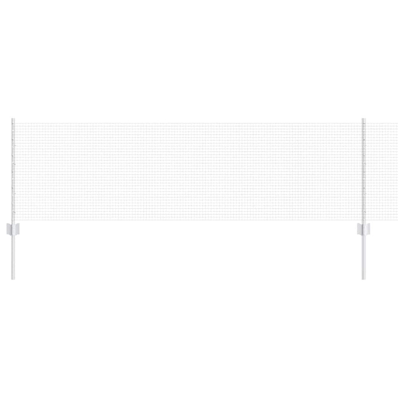 ギャラリービューアに画像をロードする, Vidaxl hek met paal zilver 0,6 x 25 m staal