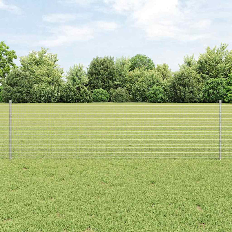 ギャラリービューアに画像をロードする, Vidaxl hek met paal zilver 0,6 x 25 m staal
