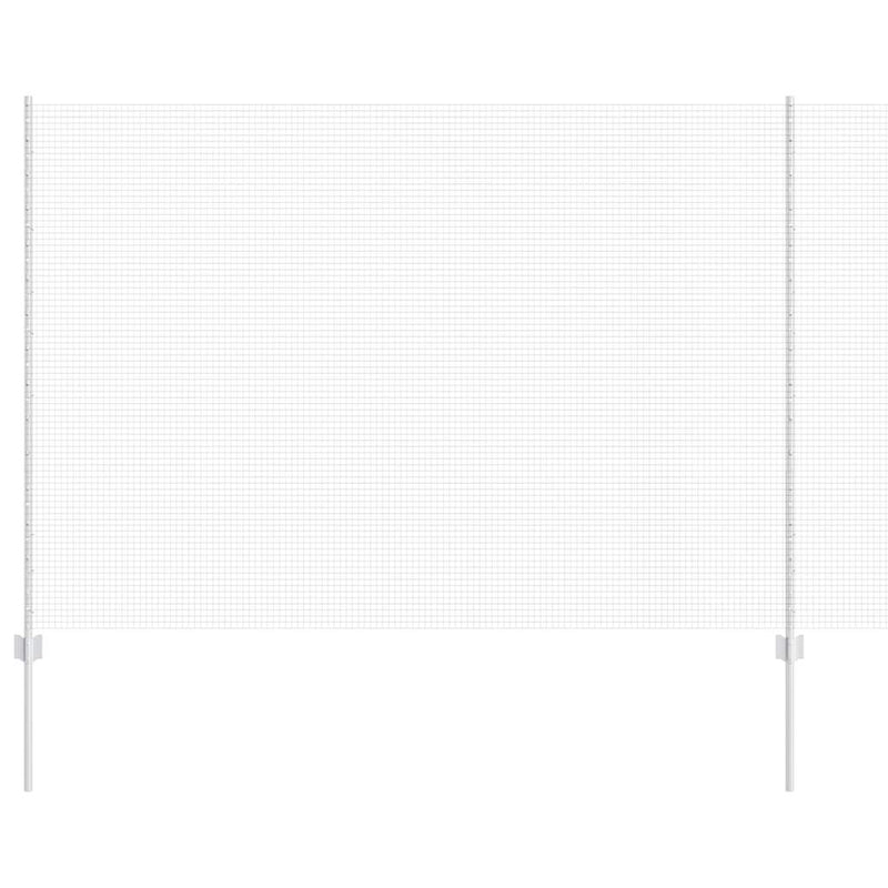 Chargez l'image dans la visionneuse de la galerie, Vidaxl hek met paal zilver 1,6 x 25 m staal