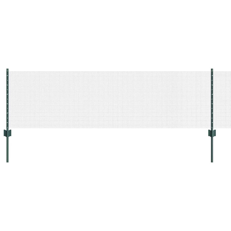 Chargez l'image dans la visionneuse de la galerie, Vidaxl hek met paal groen 0,6 x 10 m staal en pvc