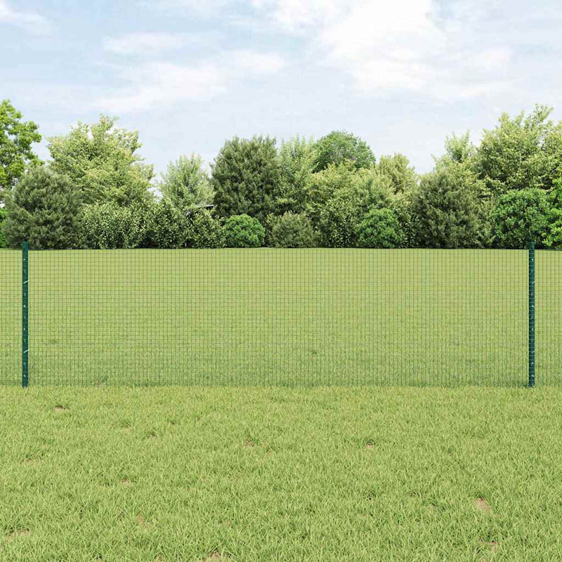 Chargez l'image dans la visionneuse de la galerie, Vidaxl hek met paal groen 0,6 x 10 m staal en pvc