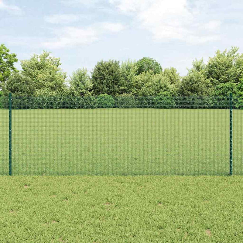 Chargez l'image dans la visionneuse de la galerie, Vidaxl hek met paal groen 0,8 x 10 m staal en pvc