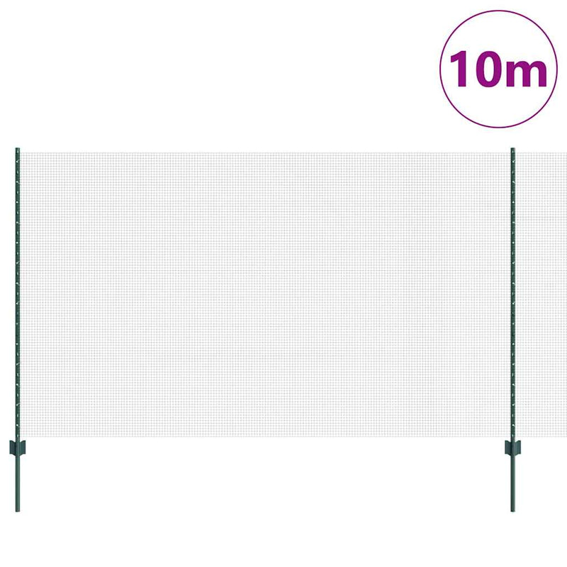 ギャラリービューアに画像をロードする, Vidaxl hek met paal groen 1,4 x 10 m staal en pvc