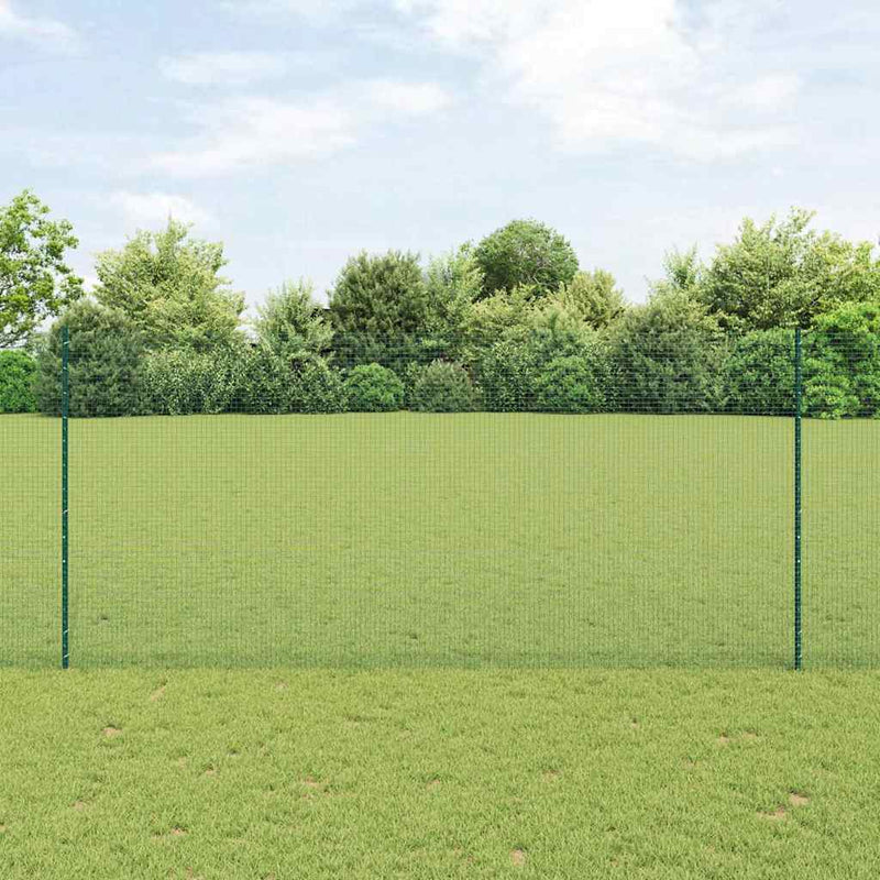ギャラリービューアに画像をロードする, Vidaxl hek met paal groen 1,4 x 10 m staal en pvc