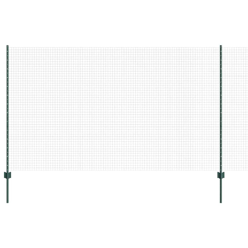 ギャラリービューアに画像をロードする, Vidaxl hek met paal groen 1,4 x 10 m staal en pvc