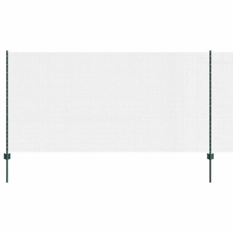 Afbeelding laden in galerijviewer, Vidaxl hek met paal groen 1,2 x 25 m staal en pvc